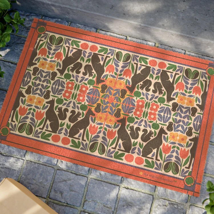 HausHund geometric Doberman entry mat