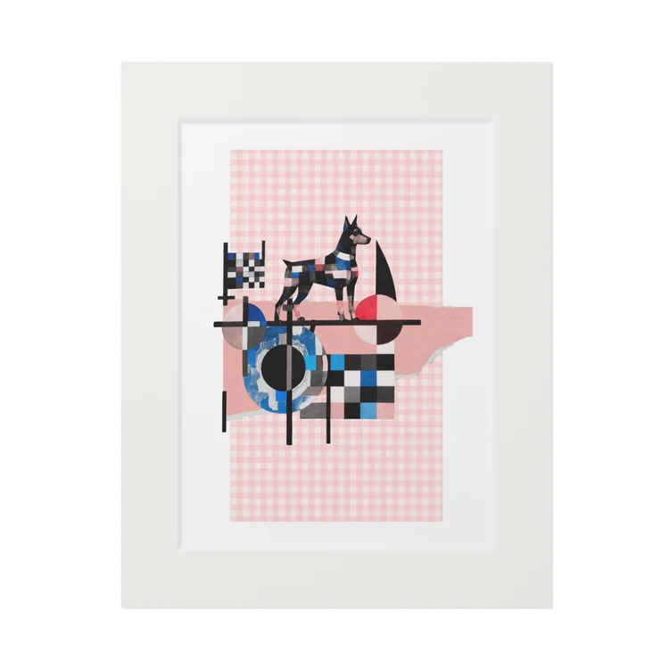 Directional Tide - Doberman Matted Fine Art Print 11 x 14" — ADW × Studio4NULL4