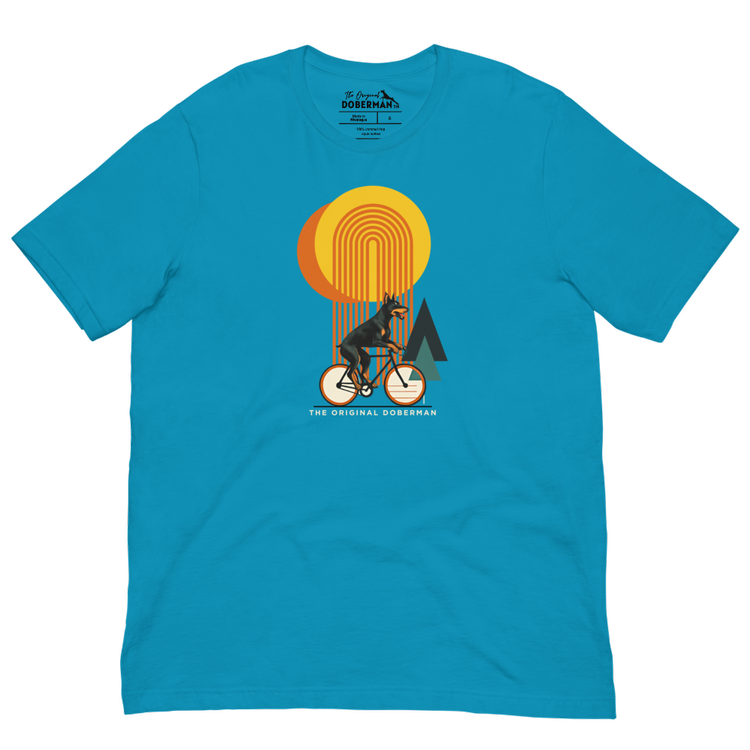 Joy Ride aqua Doberman T-shirt