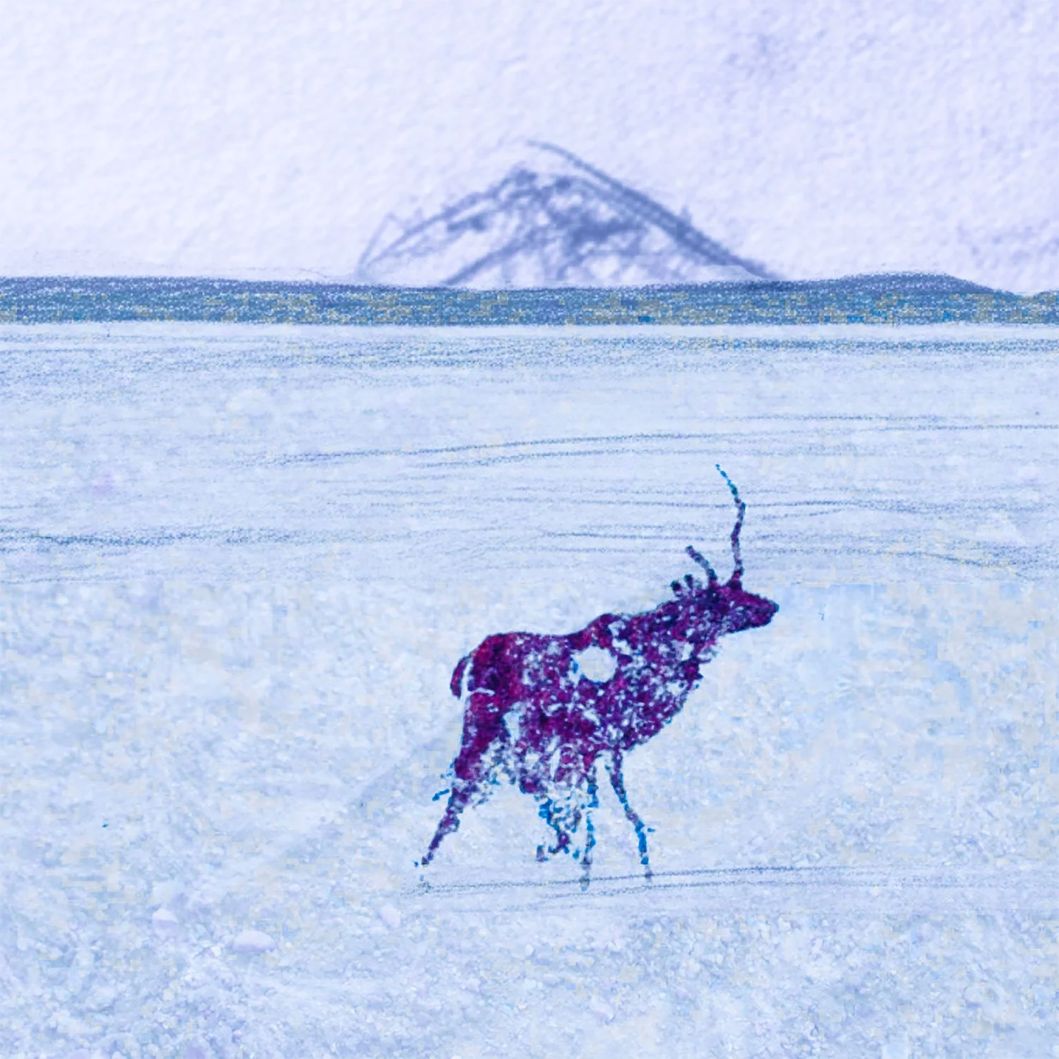 painting of Kudo and mountain