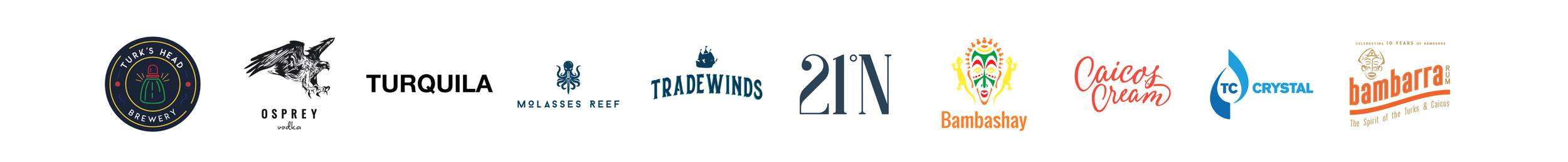 A series of logos from various brands.