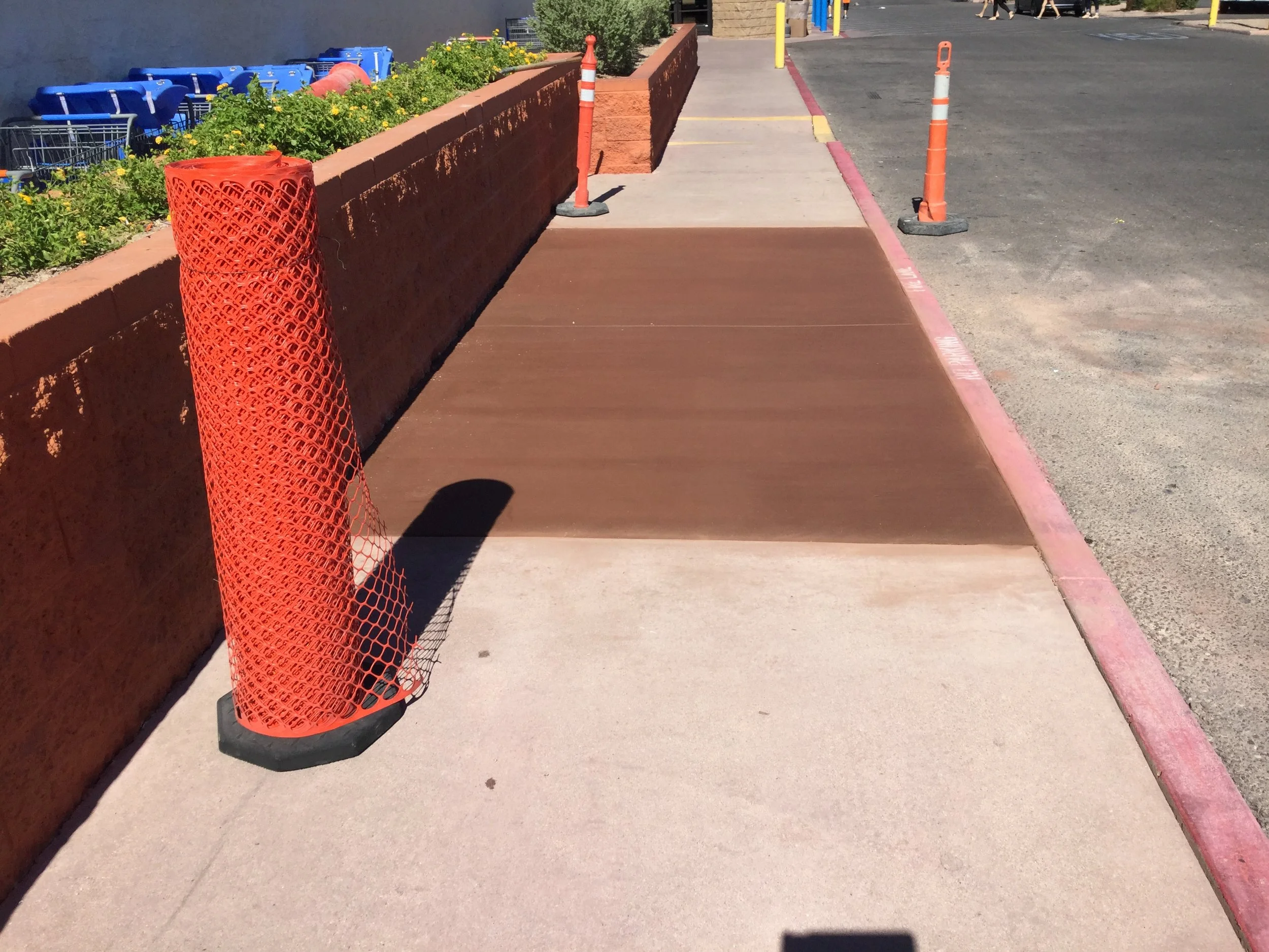 Colored Concrete Sidewalk Replacement