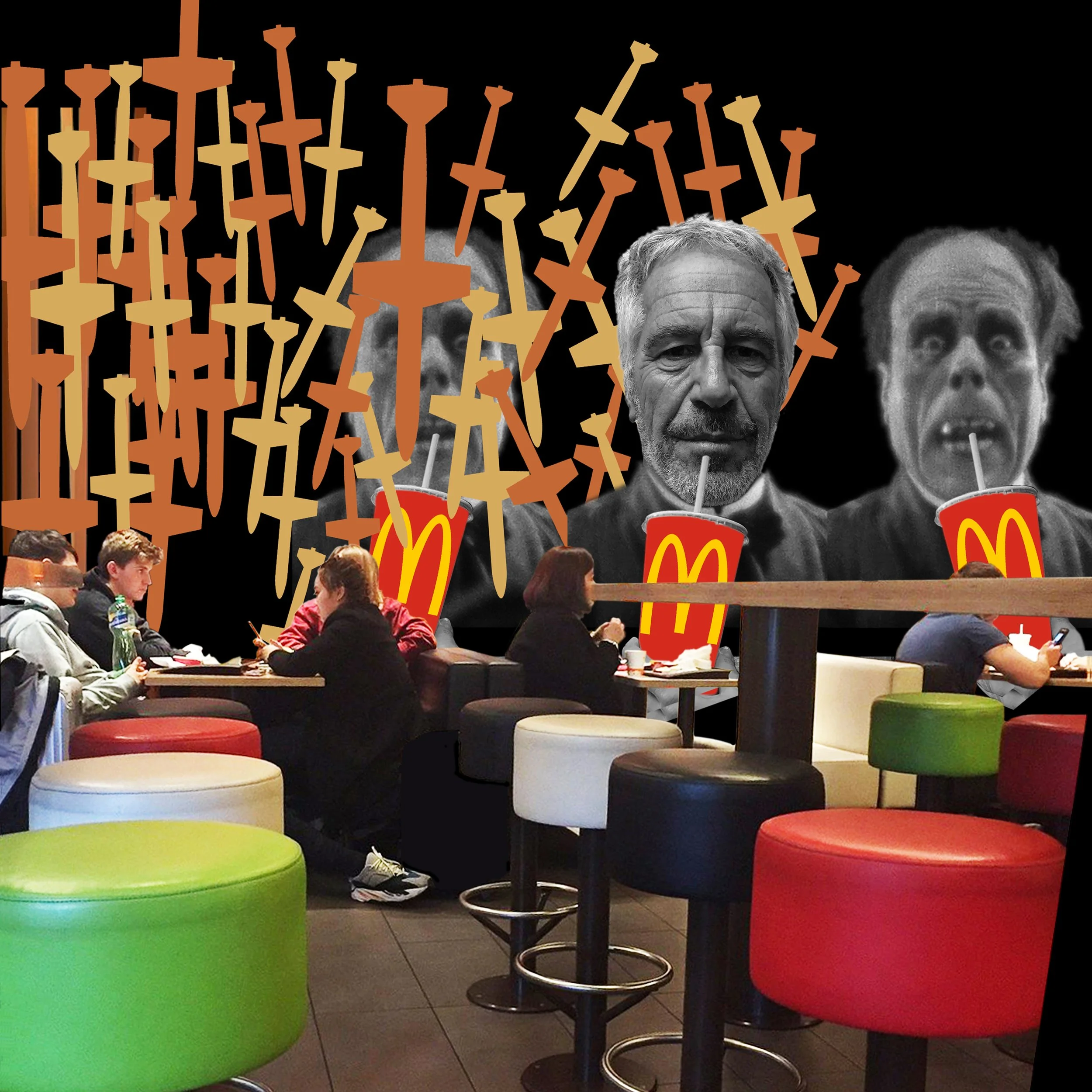 “Dubai McDonalds Interior: design 3” - 2026 -  limited edition Giclee print,   on A2 Hahnemule paper