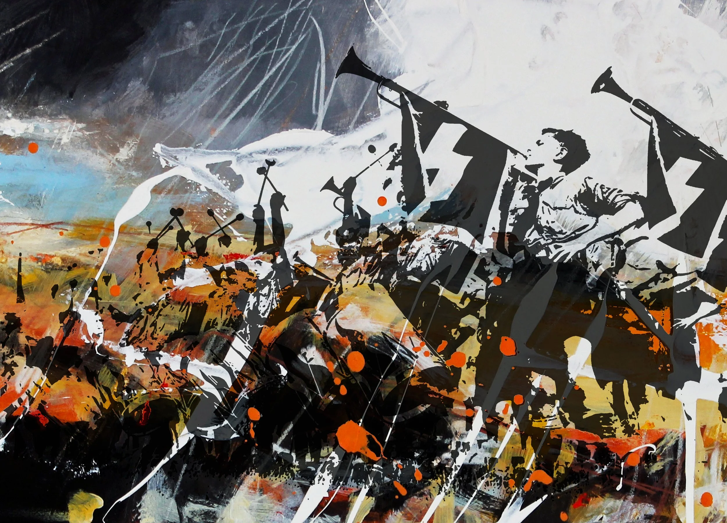 “Marching Band”  -  2026 - limited edition Giclee prints,   on A2  Hahnemule paper