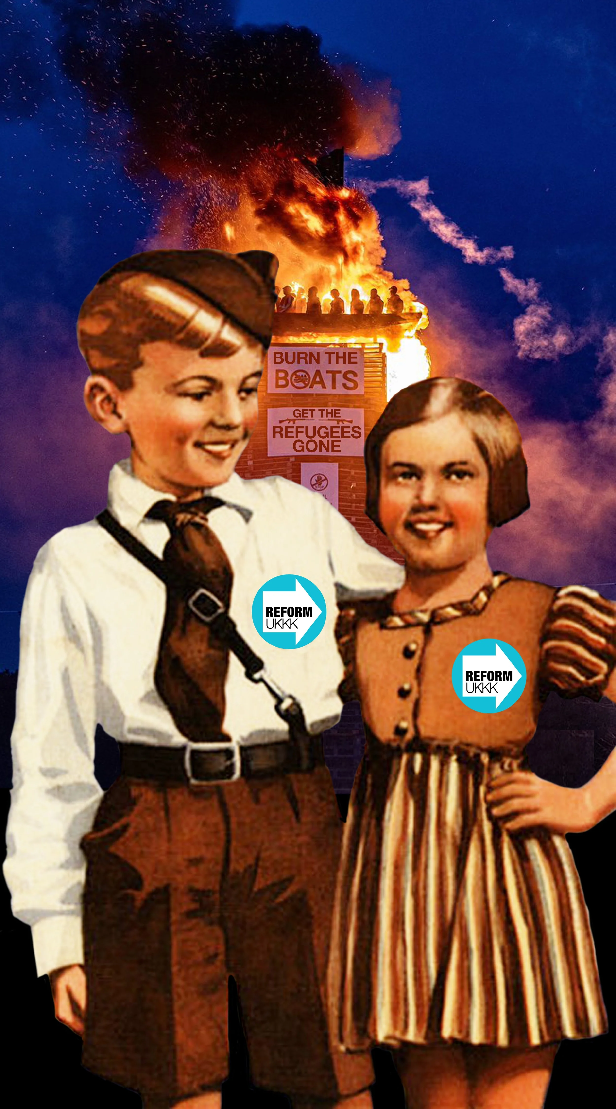 Children Burning Boats