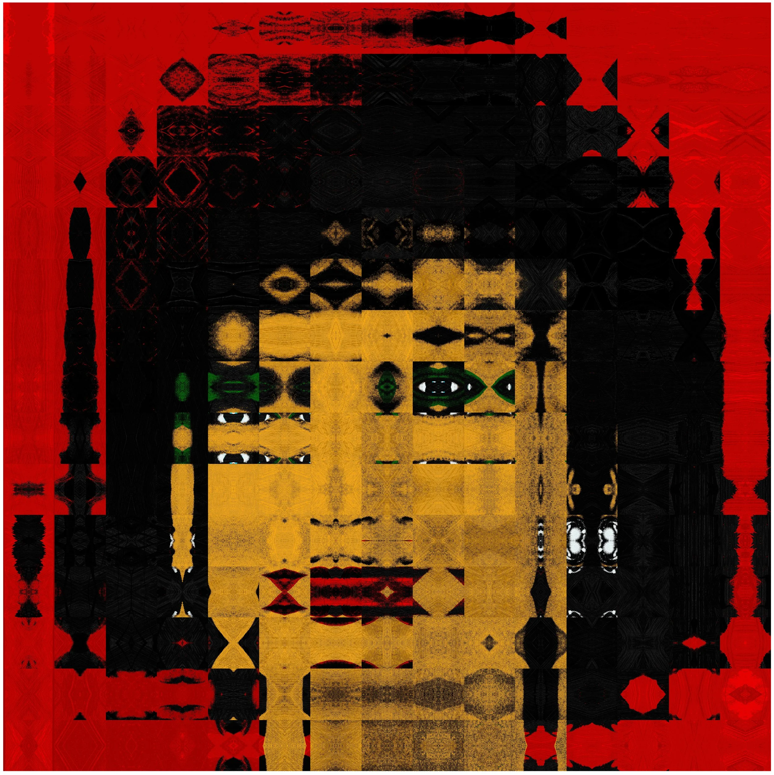 “Jackie”   - 2026 -     digital photomontage     in limited edition Giclee prints,    50x50cm on Hahnemule paper