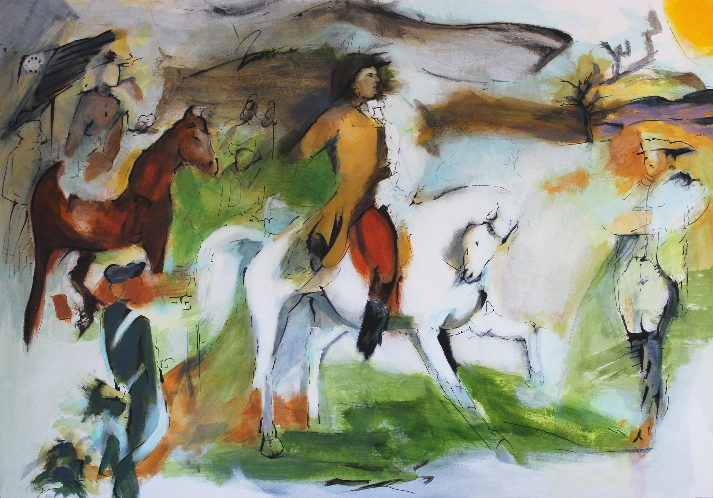 Larry Rivers study 2
acrylic on paper 2025. (81 X 57 cm)