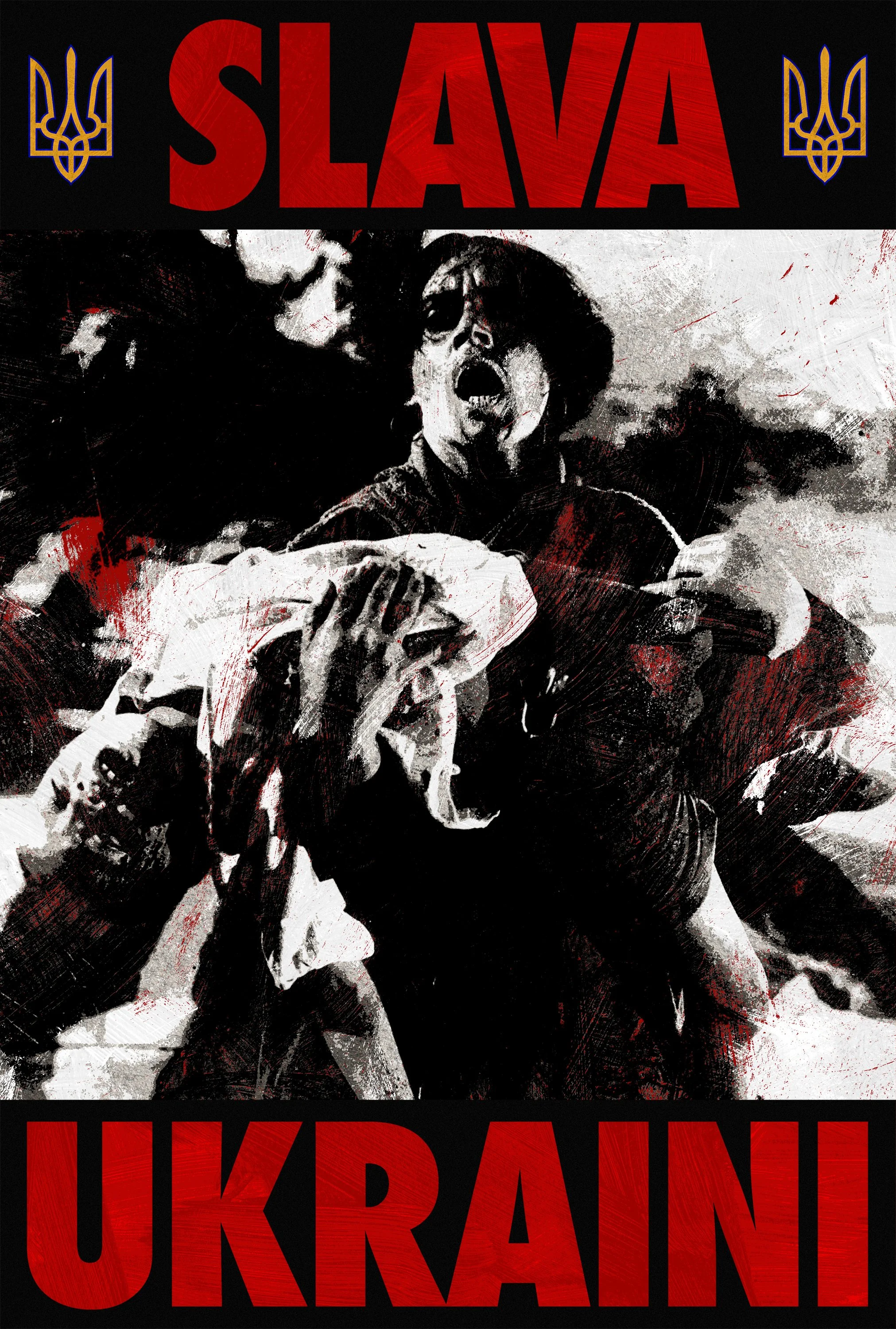 “Slava Ukraini” limited edition Giclee print on A2 Hahnemule paper