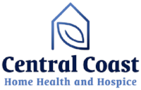 Central Coast Home Health and Hospice logo with house outline and leaf icon