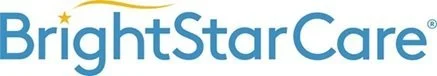 BrightStar Care logo with blue text and a yellow starline above the 'i' in BrightStar.