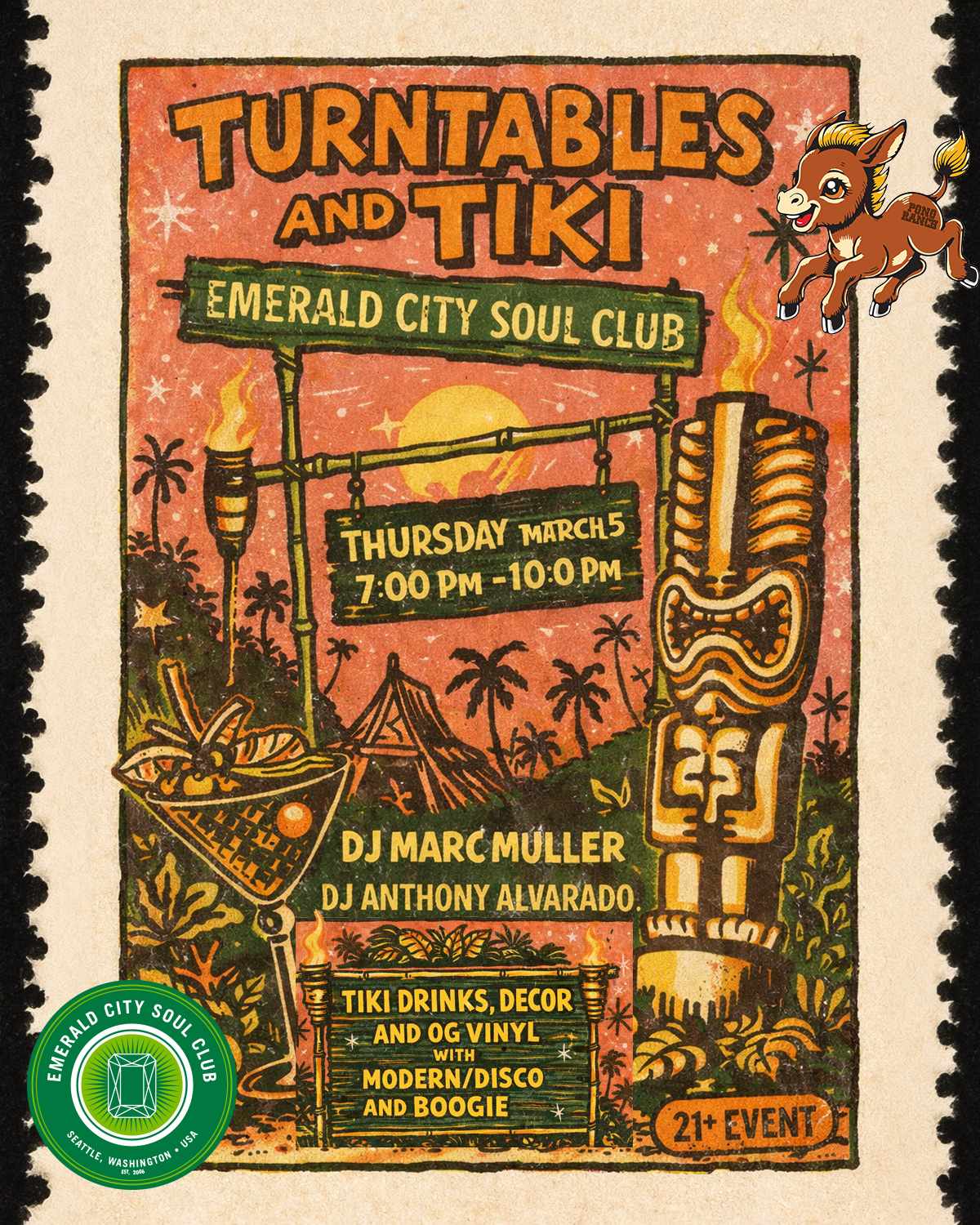 Turntables & Tiki W/ Emerald City Soul Club