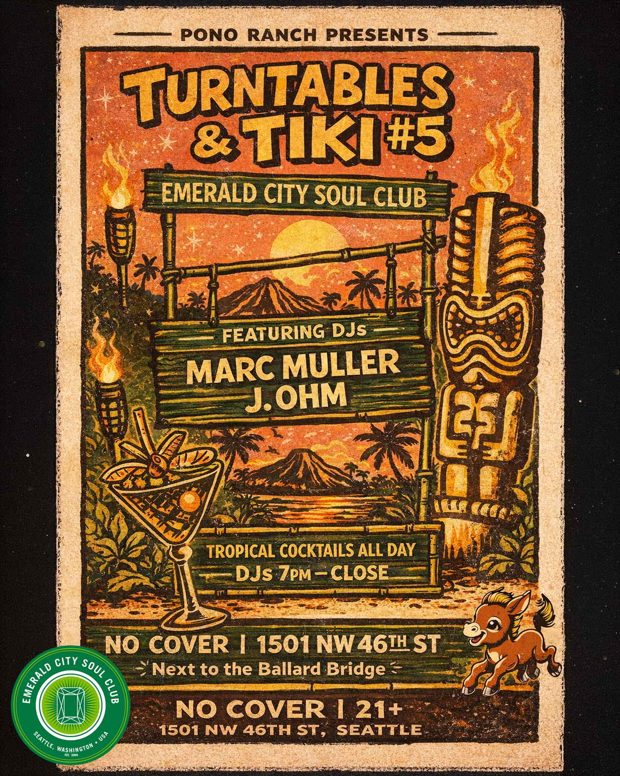 Turntables & Tiki w/ Emerald City Soul Club