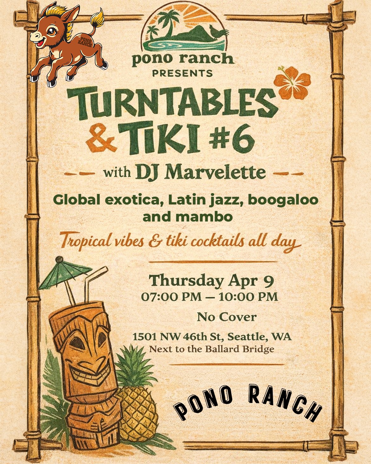 Turntables and Tiki w/ DJ Marvlette
