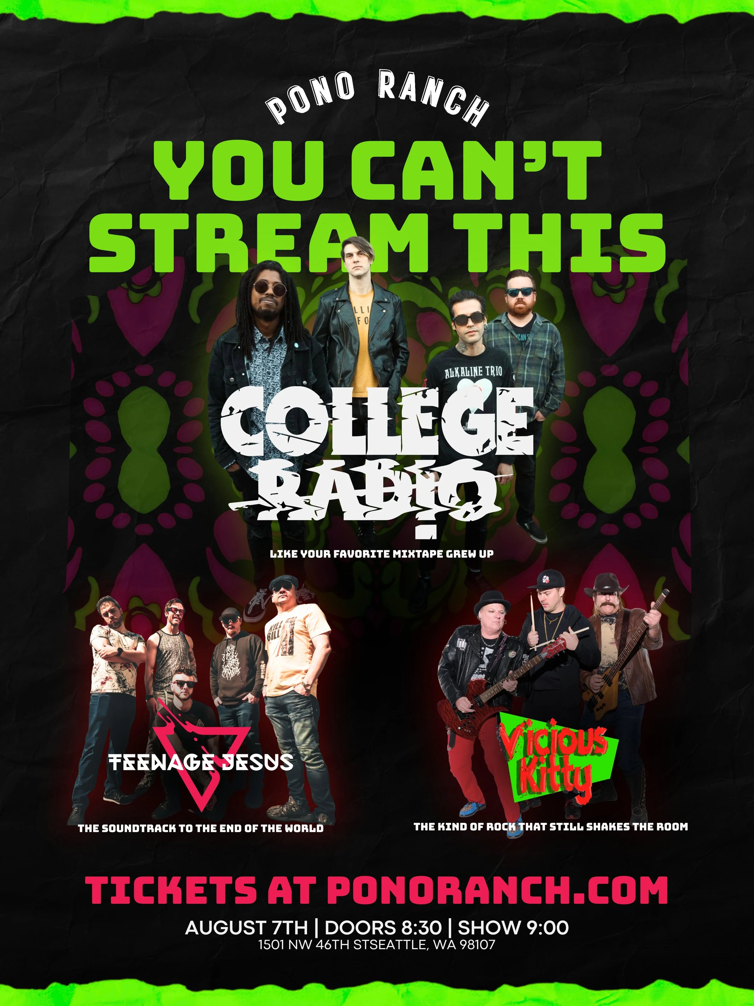 COLLEGE RADIO, TEENAGE JESUS & VICIOUS KITTY