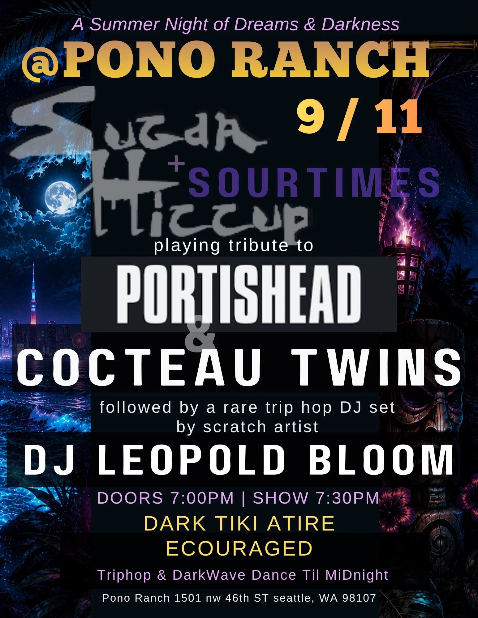 Sour Times with Sugar Hiccup (Portishead & Cocteau Twins Tribute)