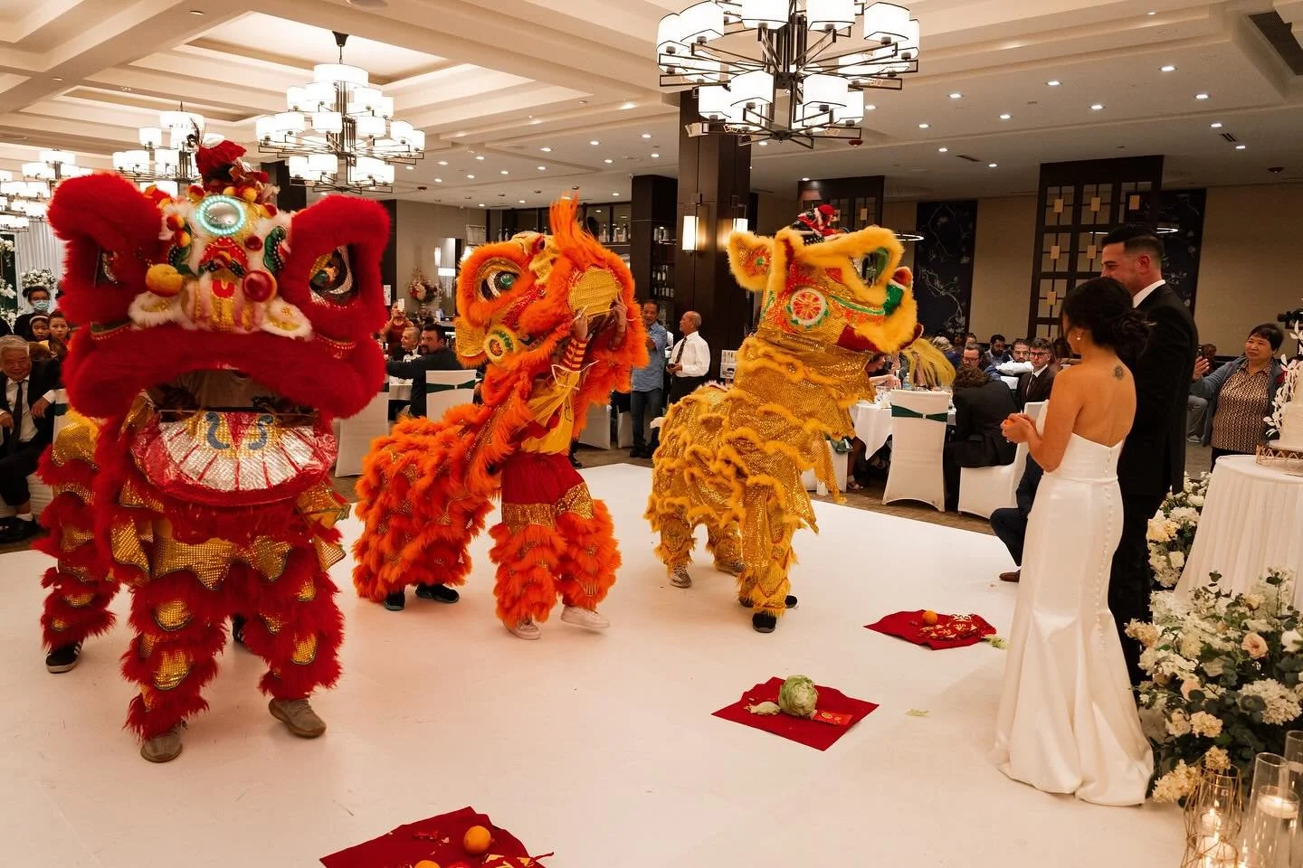 ✨ A true celebration of love and tradition ✨ 

This traditional Chinese Lion Dance was performed at a stunning luxury Chinese wedding with over 300 guests. 

The Lion Dance is a powerful cultural symbol meant to bring good luck, happiness, and prospe