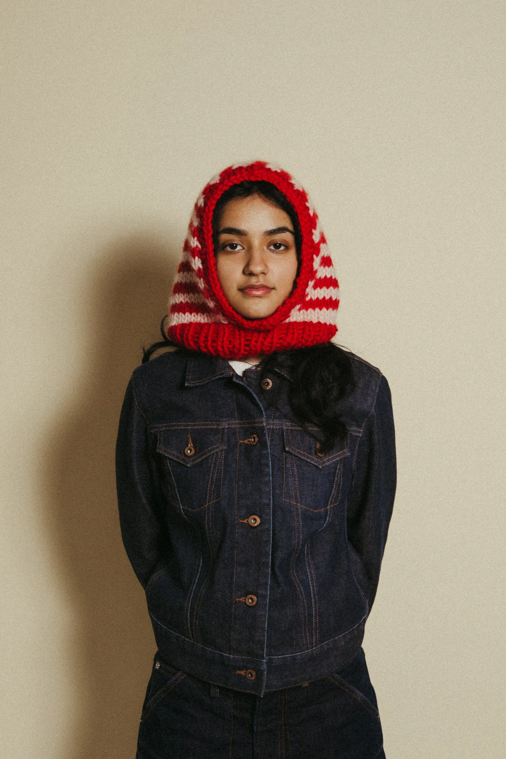 Striped Balaclava Hood