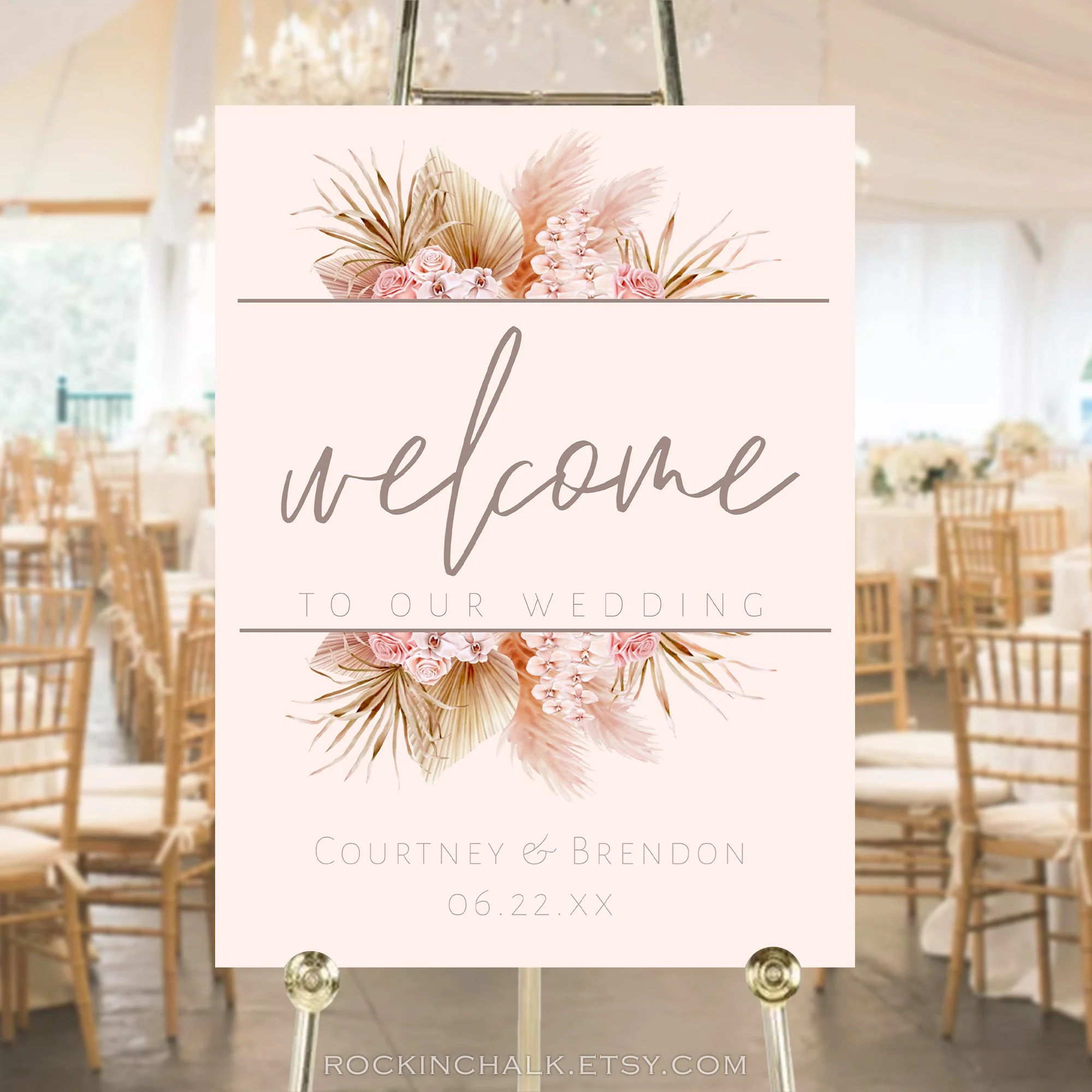 18x24 Welcome Wedding Boho Blush Template easel.jpg