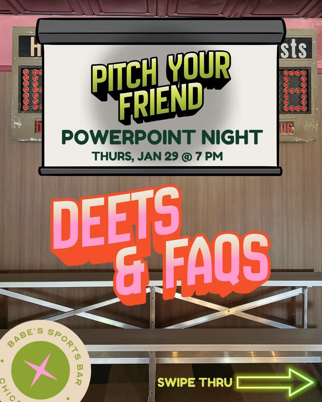 for everyone coming Thursday - read through to learn what to expect and who some of the cuties being pitched are. we expect this event to be packed so get to Babe&rsquo;s early to grab a good seat with ur buds (and new buds!) 💖💖💖