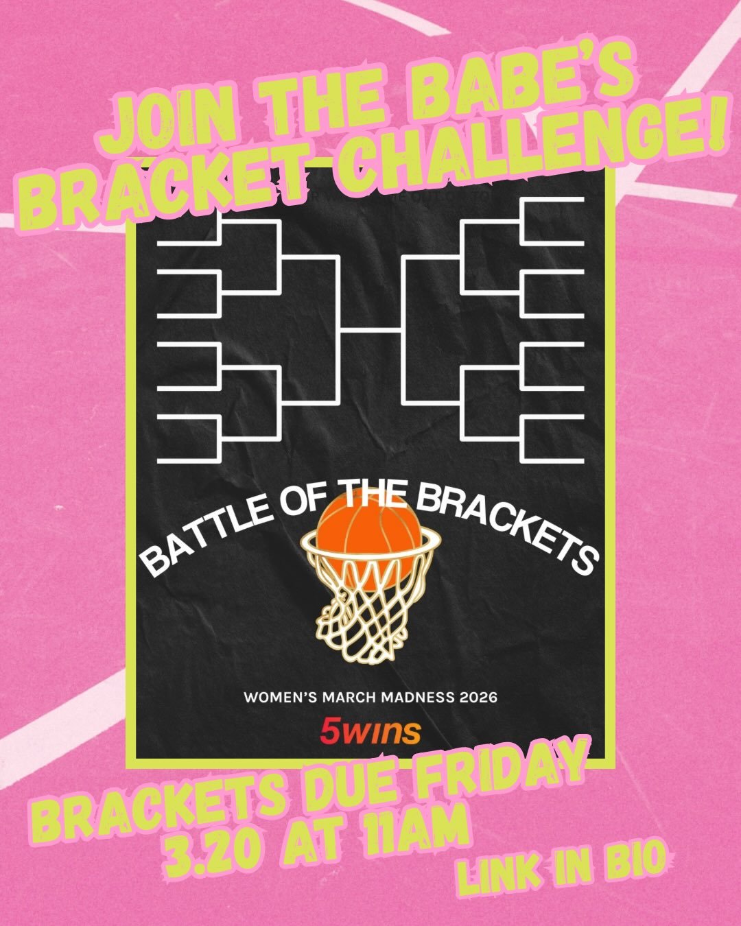 help us bring home the glory (we can&rsquo;t let @thesportsbrapdx win two years in a row!!!!) by filling out your bracket on the @5wins_sports Women&rsquo;s Sports Bar League page! brackets due FRIDAY AT 11AM so don&rsquo;t sleep on this!! and then m