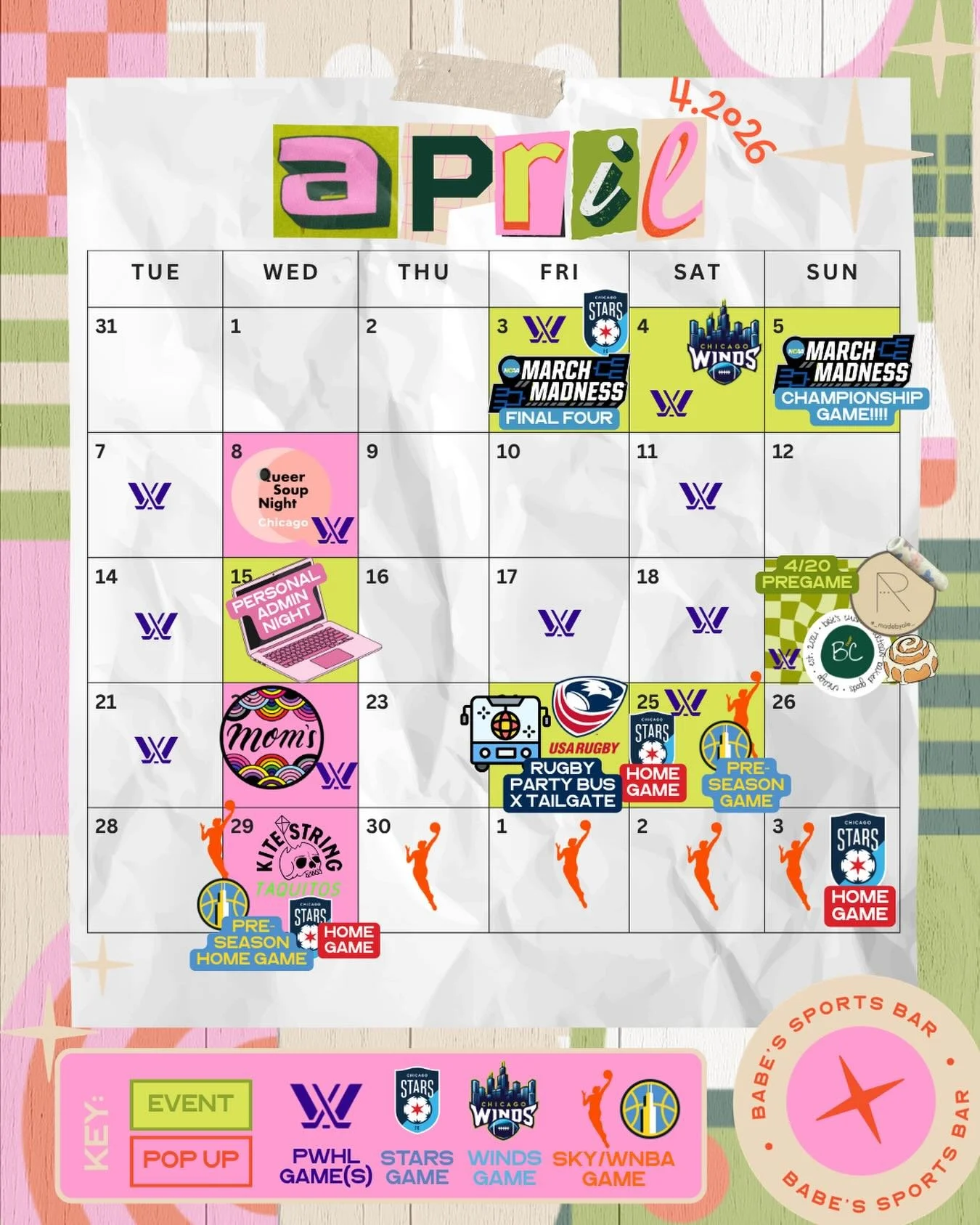 whewwwwwww - that&rsquo;s us letting out a long exhale after the madness of March/early April/free agency. our April calendar is lighter on the programming schedule, which means more time for us to get our patio summer-ready (we almost believe that f