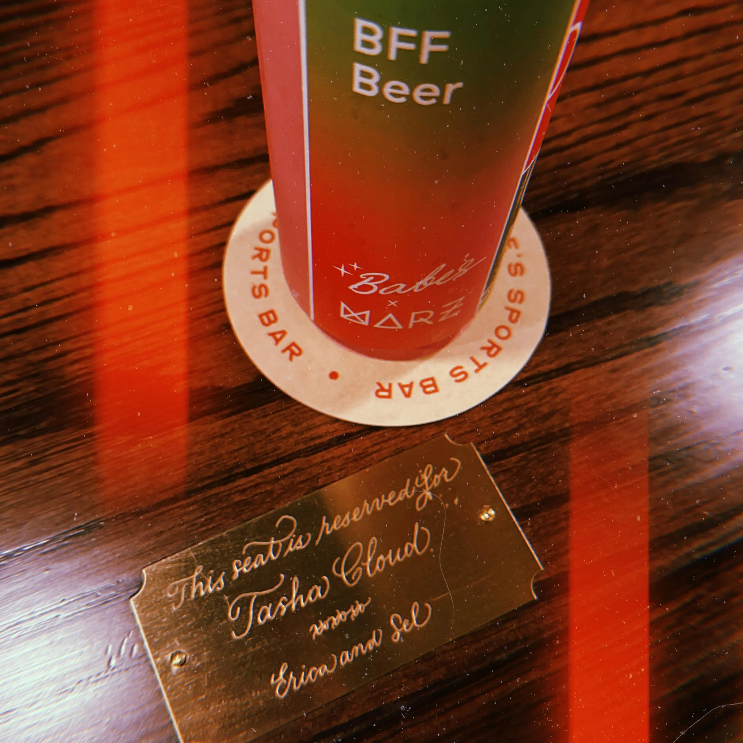 @t__cloud9 we have a seat reserved for you at the bar &mdash; literally. (and all the bff beers you can drink!!!)