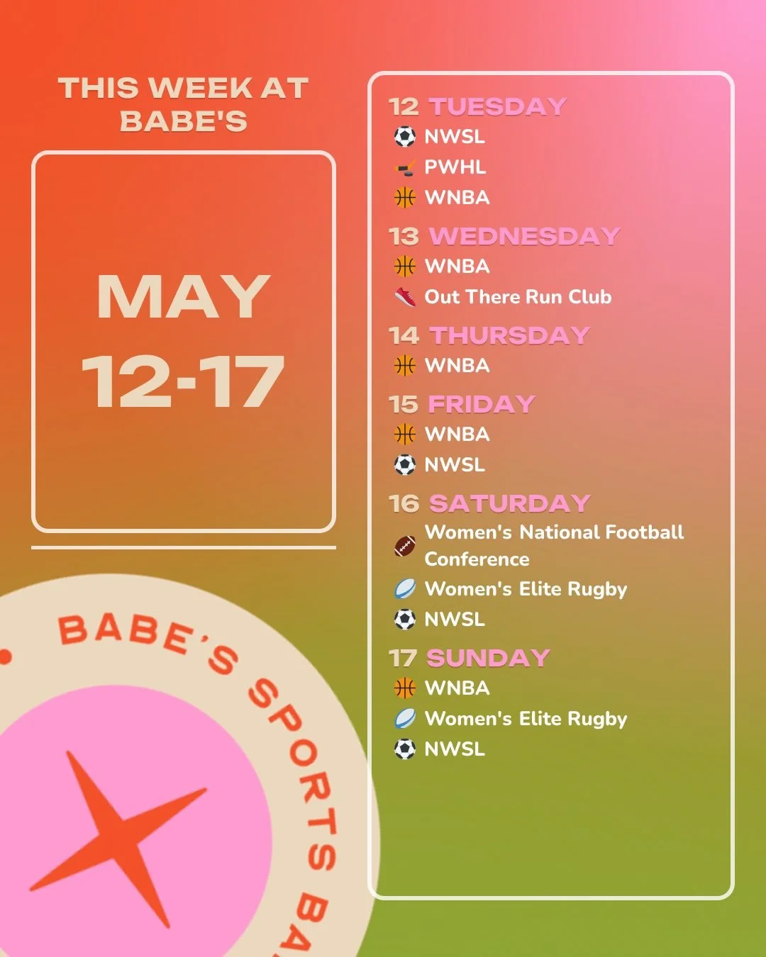 Basketball almost every day this week with the @WNBA in full swing! Plus, join us in supporting @chicagoabortionfund during Sunday&rsquo;s Sky game - proceeds from drinks will be going to the fund, plus some great raffle prizes to win. it will be the