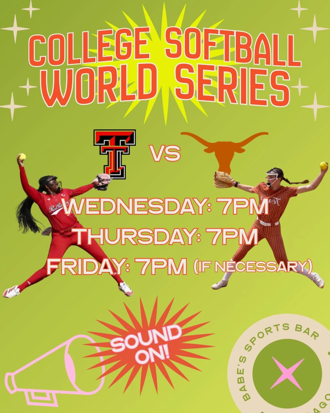 come teach us your favorite softball cheers while we cheer on this world series rematch!!! we&rsquo;ll have the sound on and be popping popcorn 🍿 we&rsquo;re ready for the show 🥎