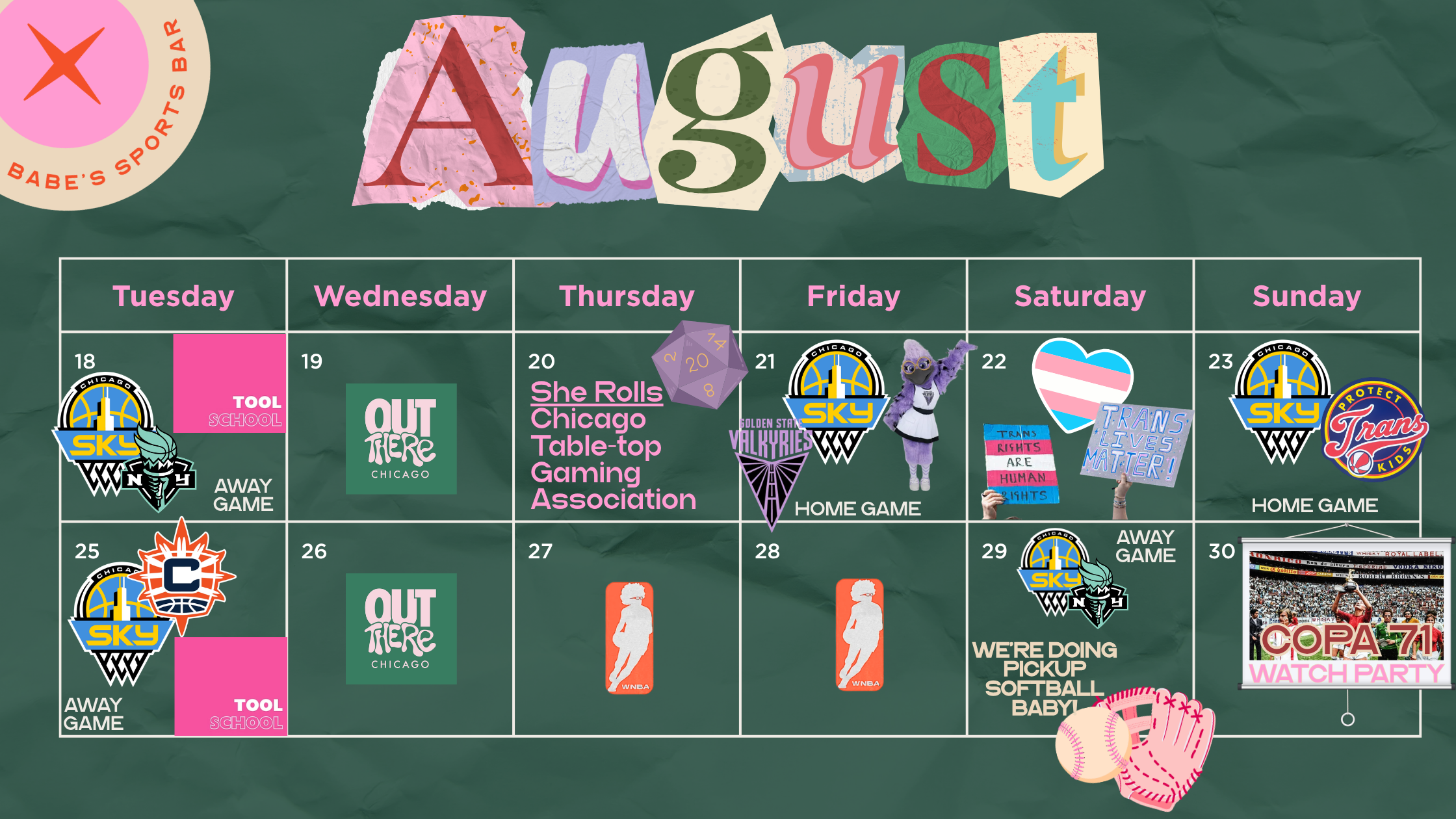 (what remains of) August at Babe’s
