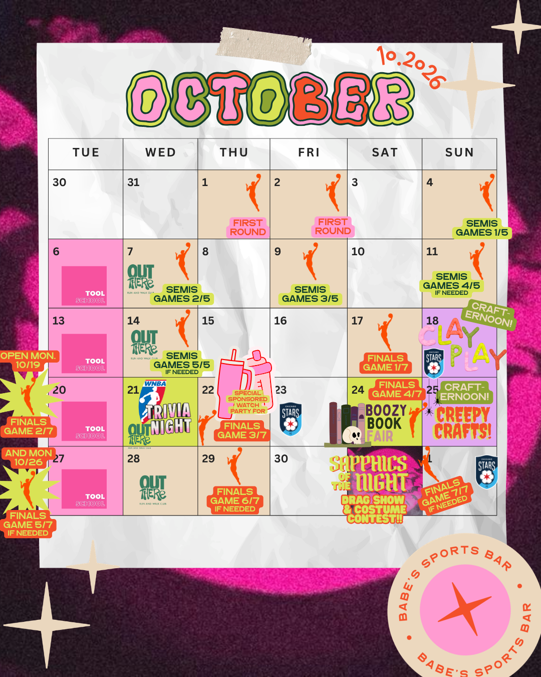 October at Babe’s: It’s PLAYOFFS, BABY