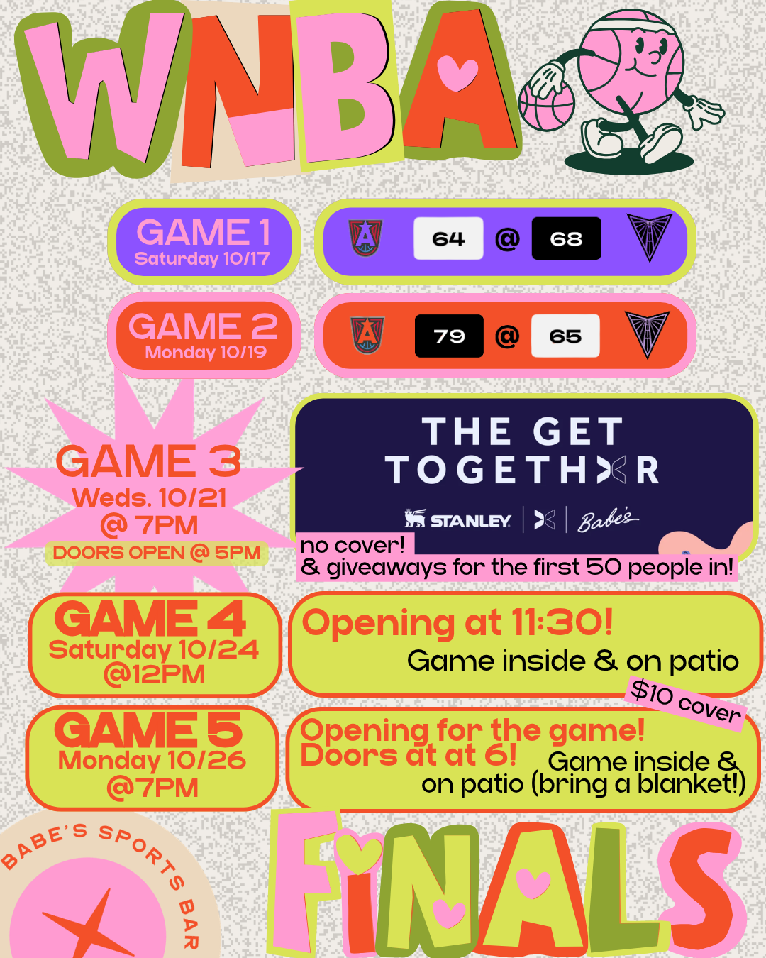 This Week at Babe’s: October 19-26