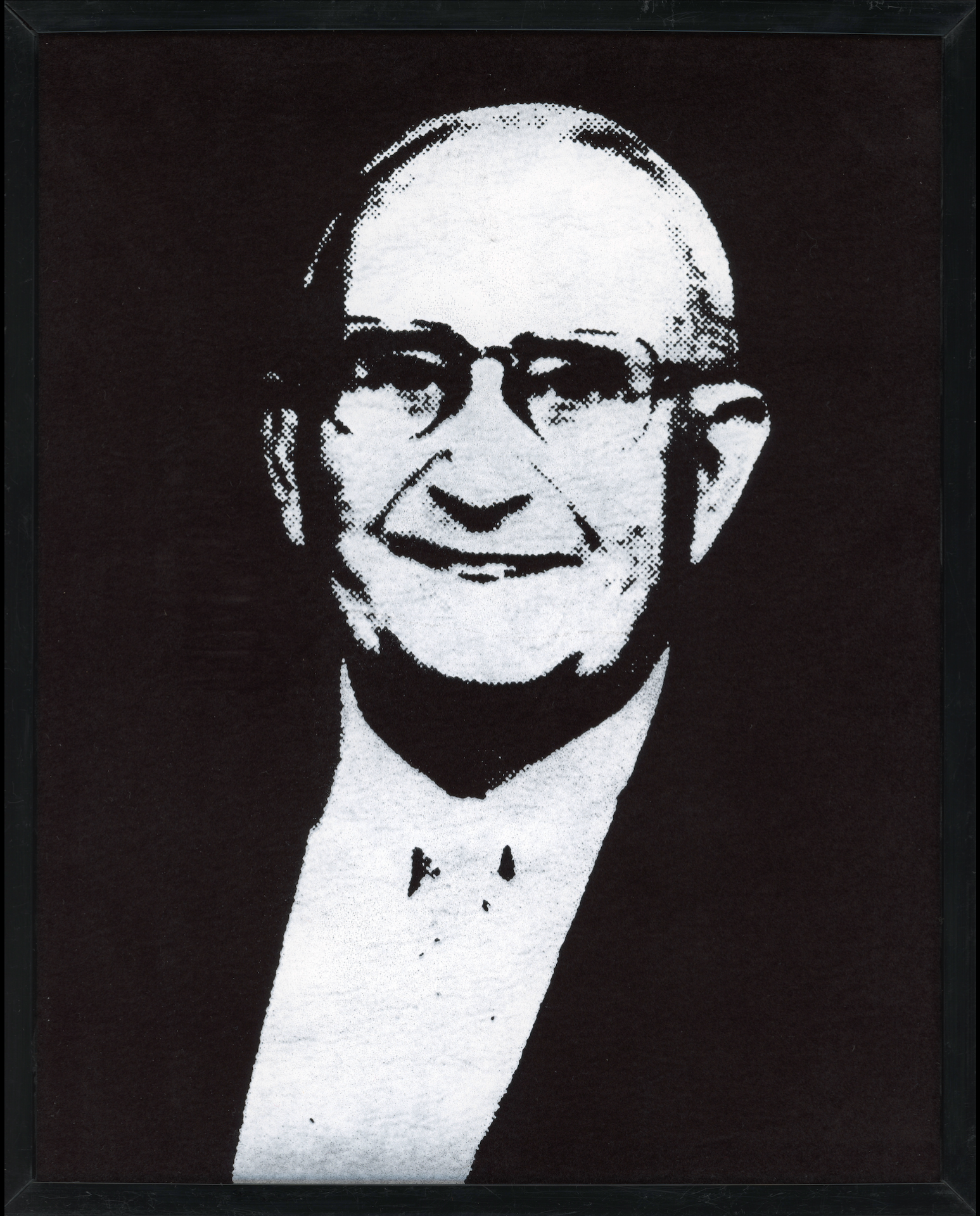 Hunter McArthur, 𝘉𝘦𝘳𝘵𝘳𝘢𝘯𝘥 from 𝘗𝘢𝘳𝘪𝘴𝘩𝘪𝘰𝘯𝘦𝘳𝘴 (𝘛𝘰 𝘒𝘯𝘰𝘸 𝘛𝘩𝘺 𝘕𝘦𝘪𝘨𝘩𝘣𝘰𝘳), 2024, acrylic ink on faux velvet
