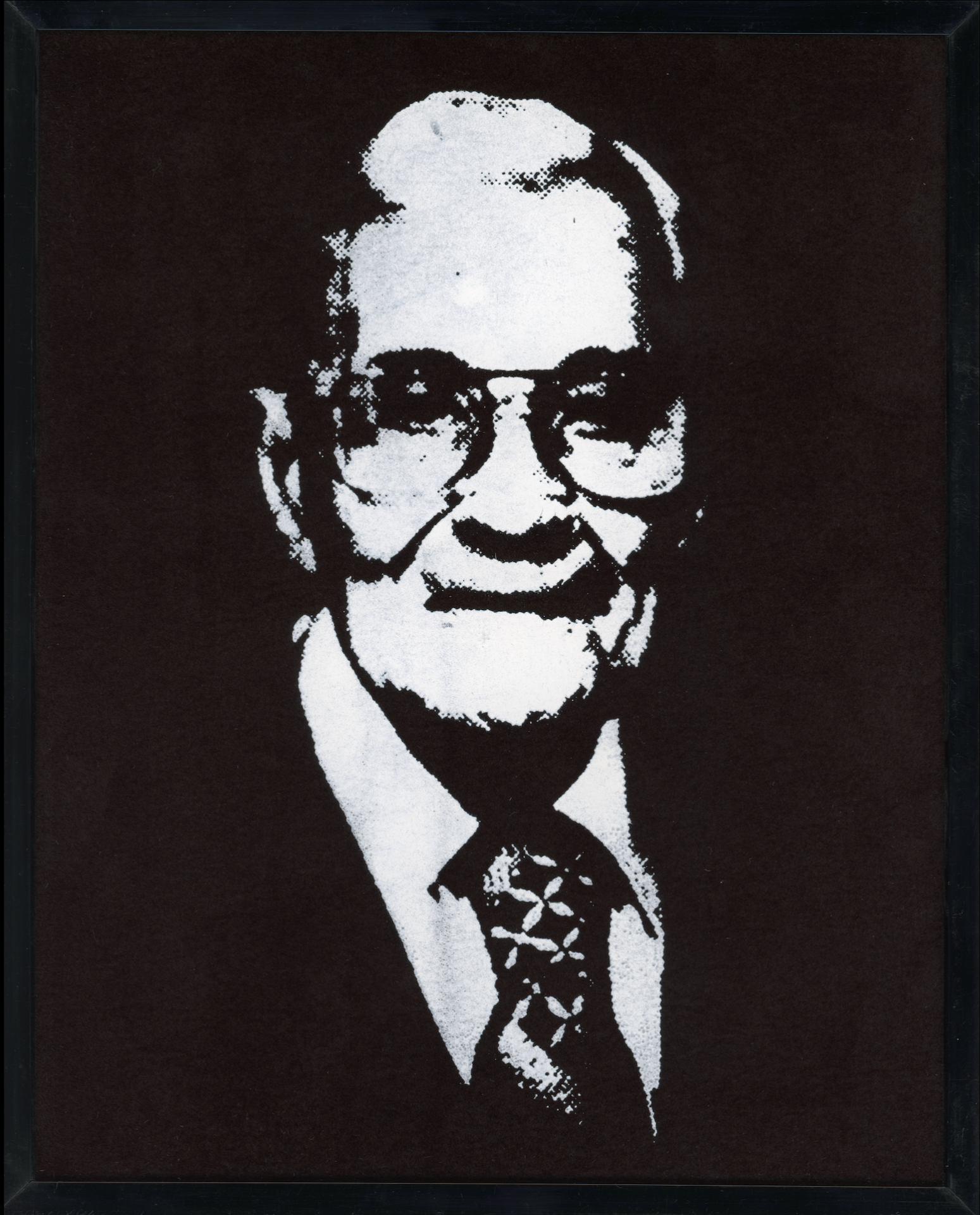 Hunter McArthur, 𝘑𝘰𝘩𝘯 from 𝘗𝘢𝘳𝘪𝘴𝘩𝘪𝘰𝘯𝘦𝘳𝘴 (𝘛𝘰 𝘒𝘯𝘰𝘸 𝘛𝘩𝘺 𝘕𝘦𝘪𝘨𝘩𝘣𝘰𝘳), 2024, acrylic ink on faux velvet