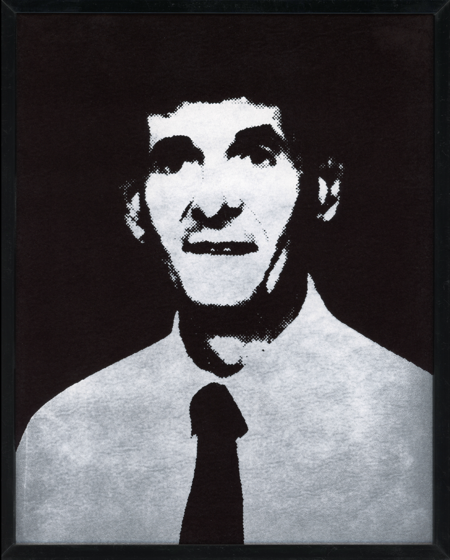 Hunter McArthur, 𝘝𝘪𝘯𝘤𝘦𝘯𝘵 from 𝘗𝘢𝘳𝘪𝘴𝘩𝘪𝘰𝘯𝘦𝘳𝘴 (𝘛𝘰 𝘒𝘯𝘰𝘸 𝘛𝘩𝘺 𝘕𝘦𝘪𝘨𝘩𝘣𝘰𝘳), 2024, acrylic ink on faux velvet