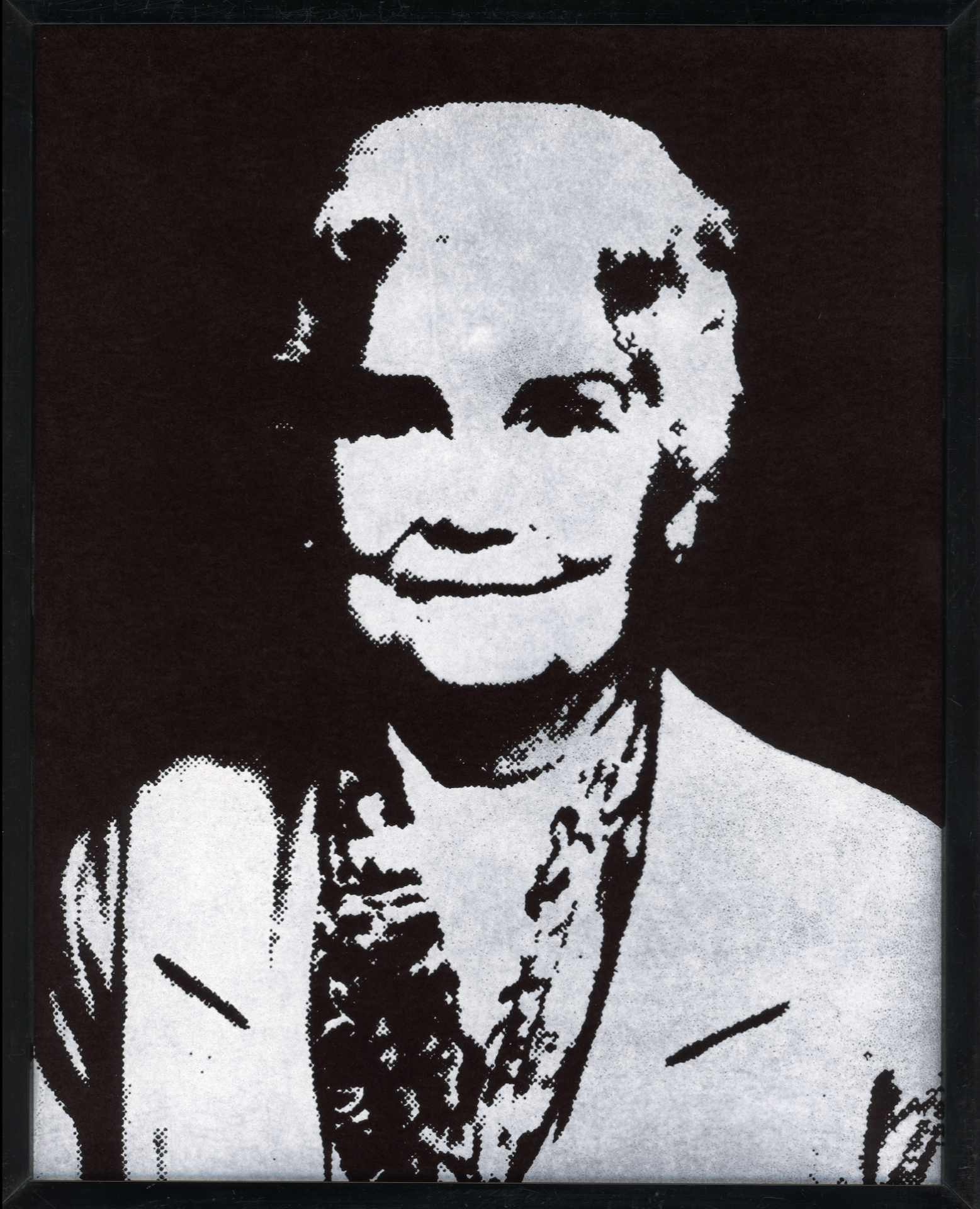 Hunter McArthur, 𝘌𝘴𝘵𝘩𝘦𝘳 from 𝘗𝘢𝘳𝘪𝘴𝘩𝘪𝘰𝘯𝘦𝘳𝘴 (𝘛𝘰 𝘒𝘯𝘰𝘸 𝘛𝘩𝘺 𝘕𝘦𝘪𝘨𝘩𝘣𝘰𝘳), 2024, acrylic ink on faux velvet