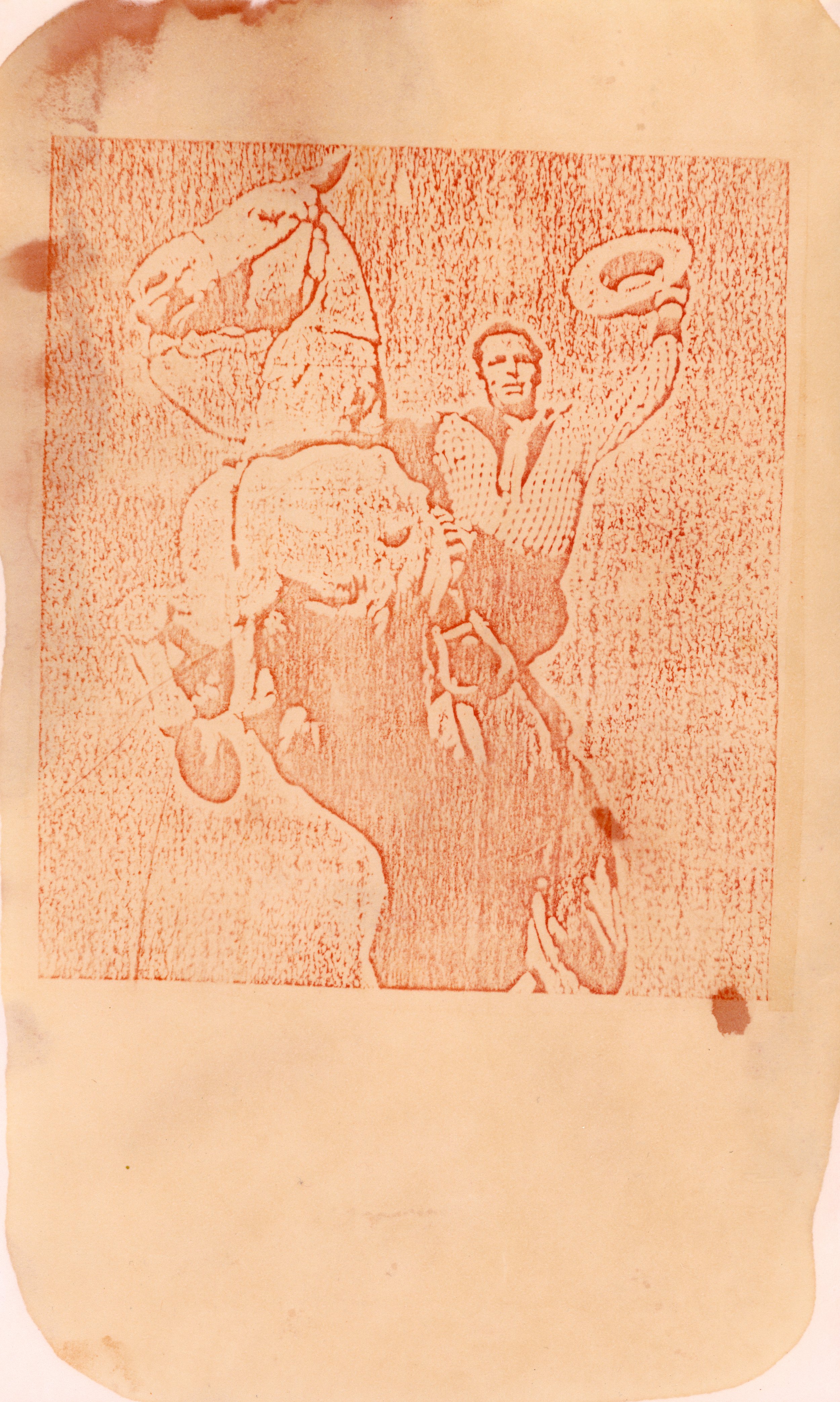 Turmeric Anthotype Sun Print Using Tape Transfer Transparency, 2025
