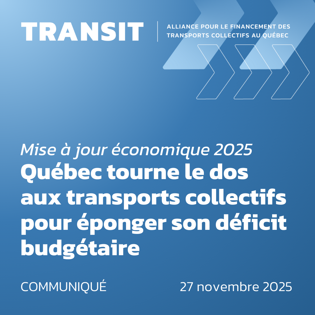Projet de loi 7 sur la bureaucratie : Les surplus du Fonds vert doivent être investis en transport collectif