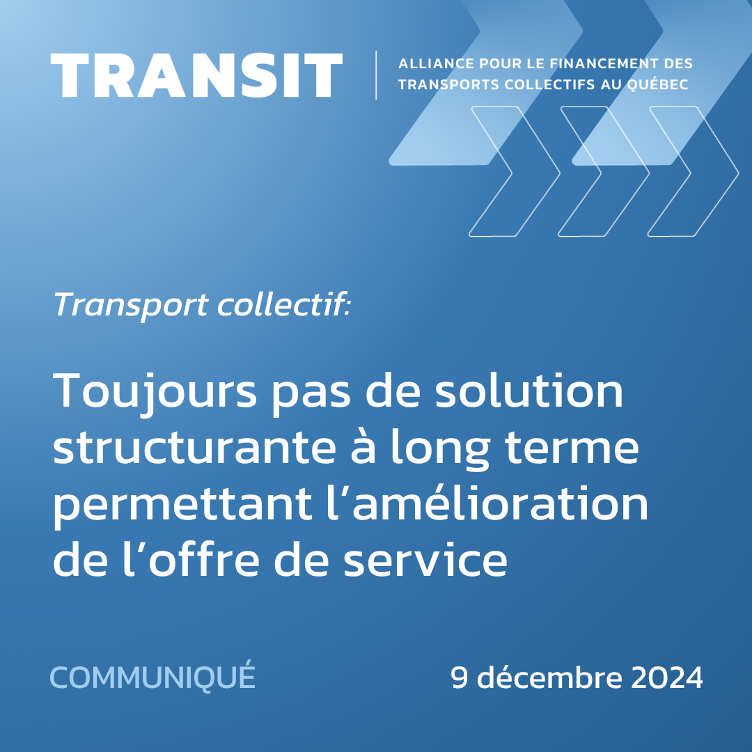 Toujours pas de solution structurante à long terme permettant l’amélioration de l’offre de service