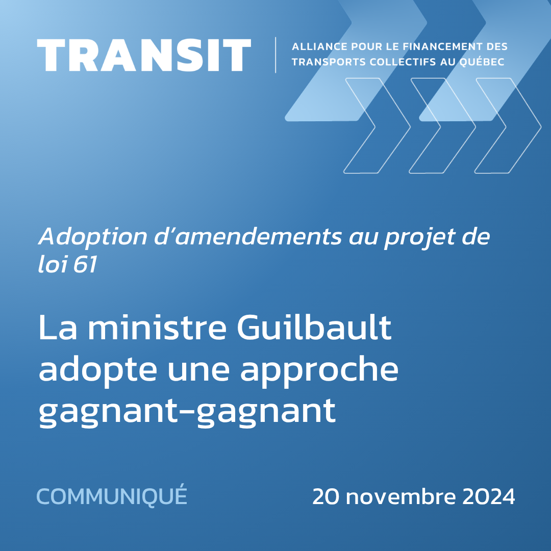Adoption d’amendements au projet de loi&nbsp;61 : La ministre Guilbault adopte une approche gagnant-gagnant