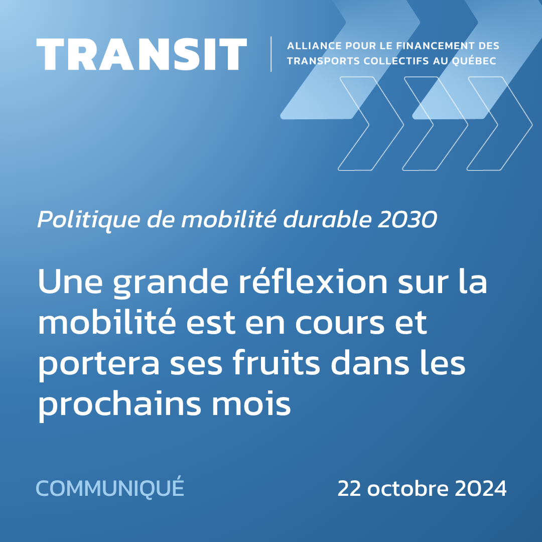 Politique de mobilité durable 2030 : Une grande réflexion sur la mobilité est en cours et portera ses fruits dans les prochains mois