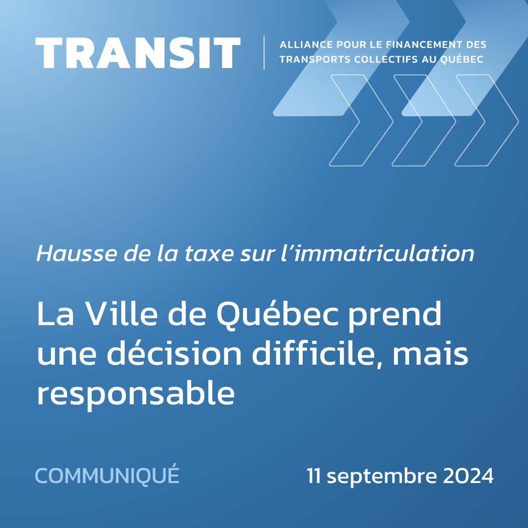 Hausse de la taxe sur l’immatriculation&nbsp;: La Ville de Québec prend une décision difficile, mais responsable
