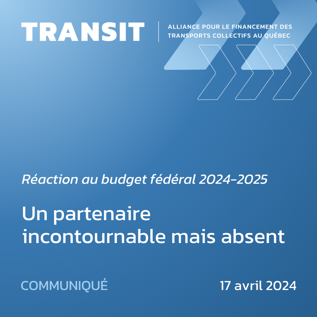 Réaction au budget fédéral 2024-2025 : Un partenaire incontournable mais absent