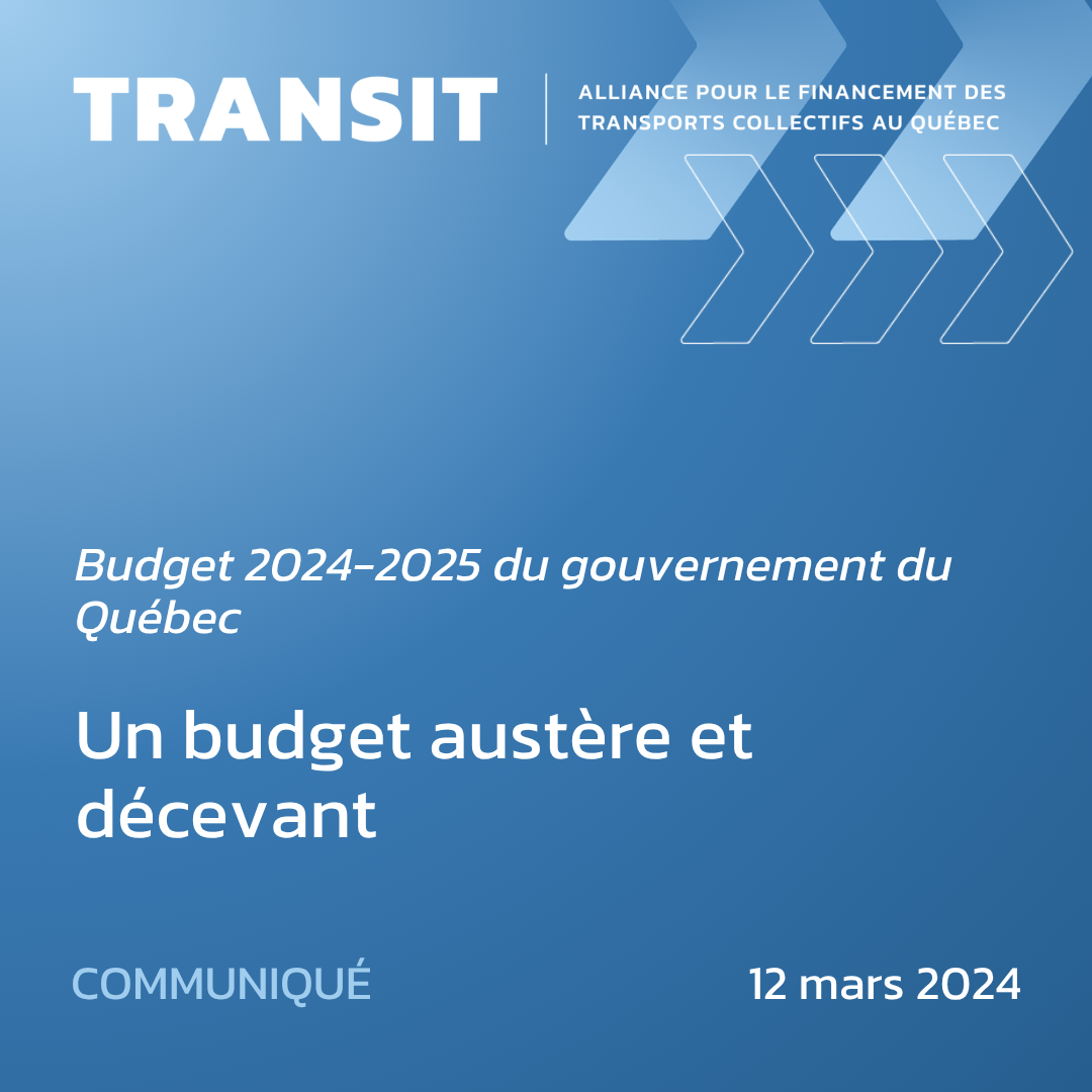 Budget 2024-2025 du gouvernement du Québec : Un budget austère et décevant