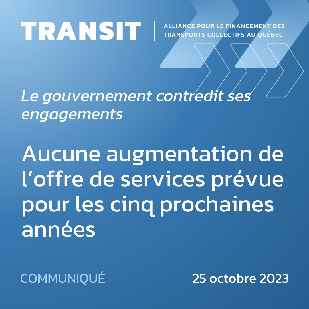 Le gouvernement contredit ses engagements : aucune augmentation de l’offre de services prévue pour les cinq prochaines années