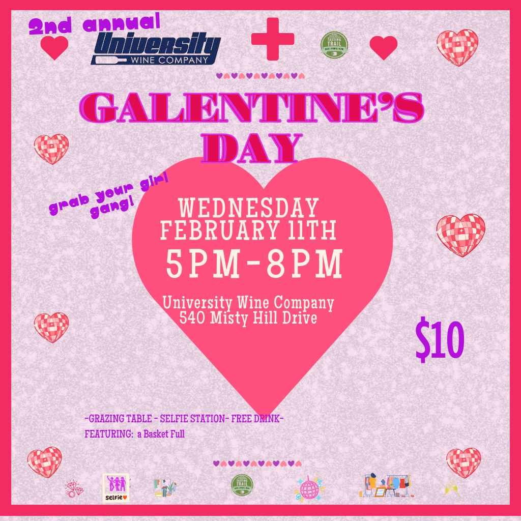 poster ad for galentines day 2/11/2026