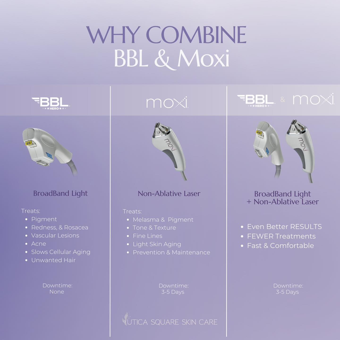 The ultimate combo
BBL and Moxi 🫶🏻
Why layer them together?
The Moxi enhances the texture and surface of your skin and BBL evens out discoloration and promotes skin cells to a younger state.

Combine, Conquer, and Correct!

#moxiBBl #moxi #scitonbb