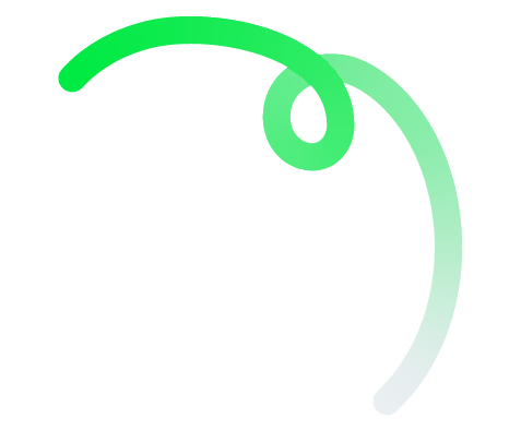 Green spiral gradient design on white background