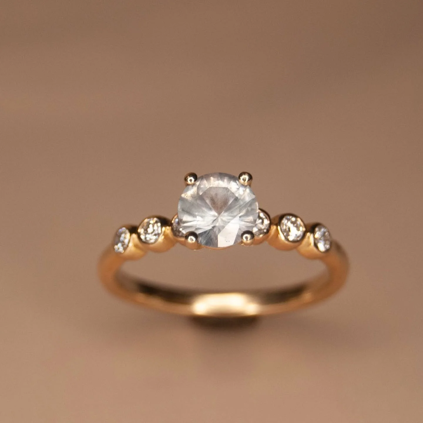 Misty Blue Sapphire and Diamond Pleiades Ring. Available in my online shop.