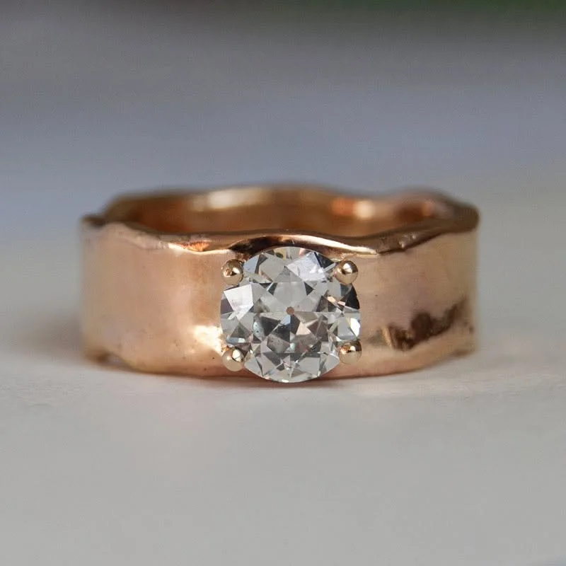 Custom re-set into a melty gold band