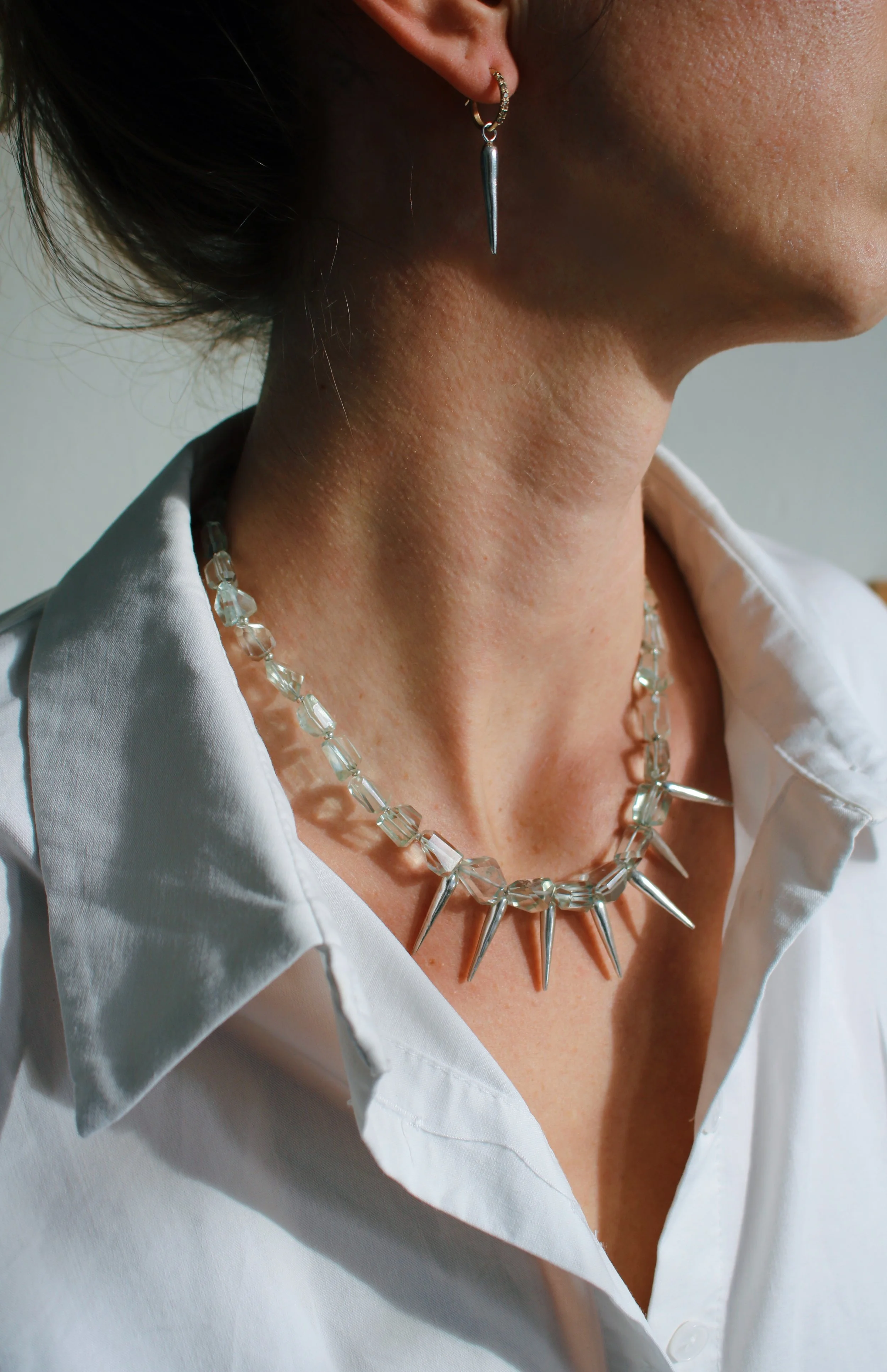 Prasiolite Spike Necklace